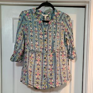 Matilda Jane Teal Floral Blouse